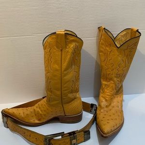 Herrera Men’s Ostrich Boots and Belt